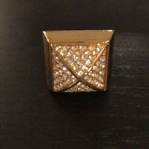Michael Kors gold studded statement ring
